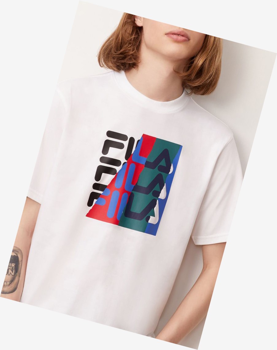 Fila Valdez Tee Białe | JIVMO-3415