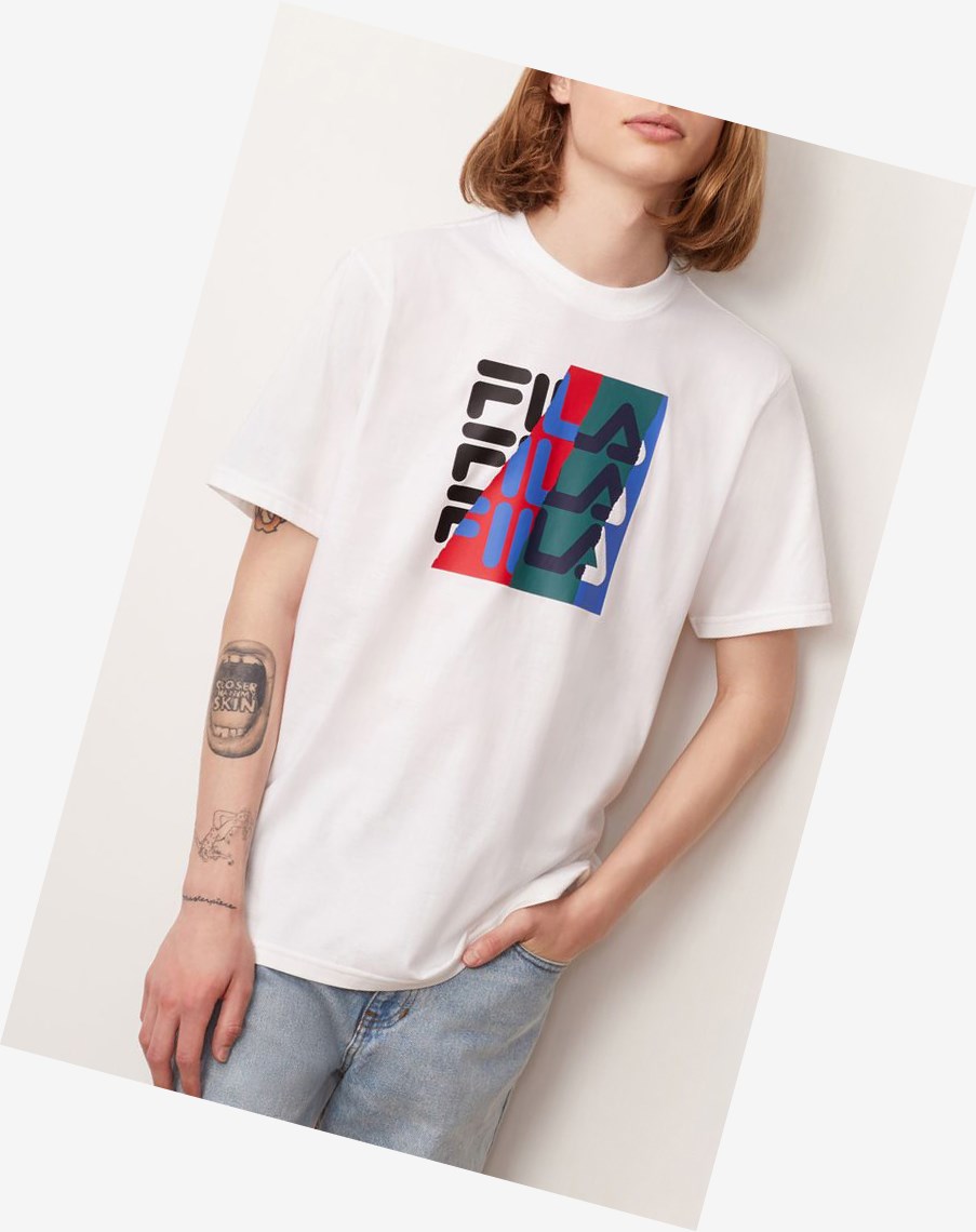 Fila Valdez Tee Białe | JIVMO-3415