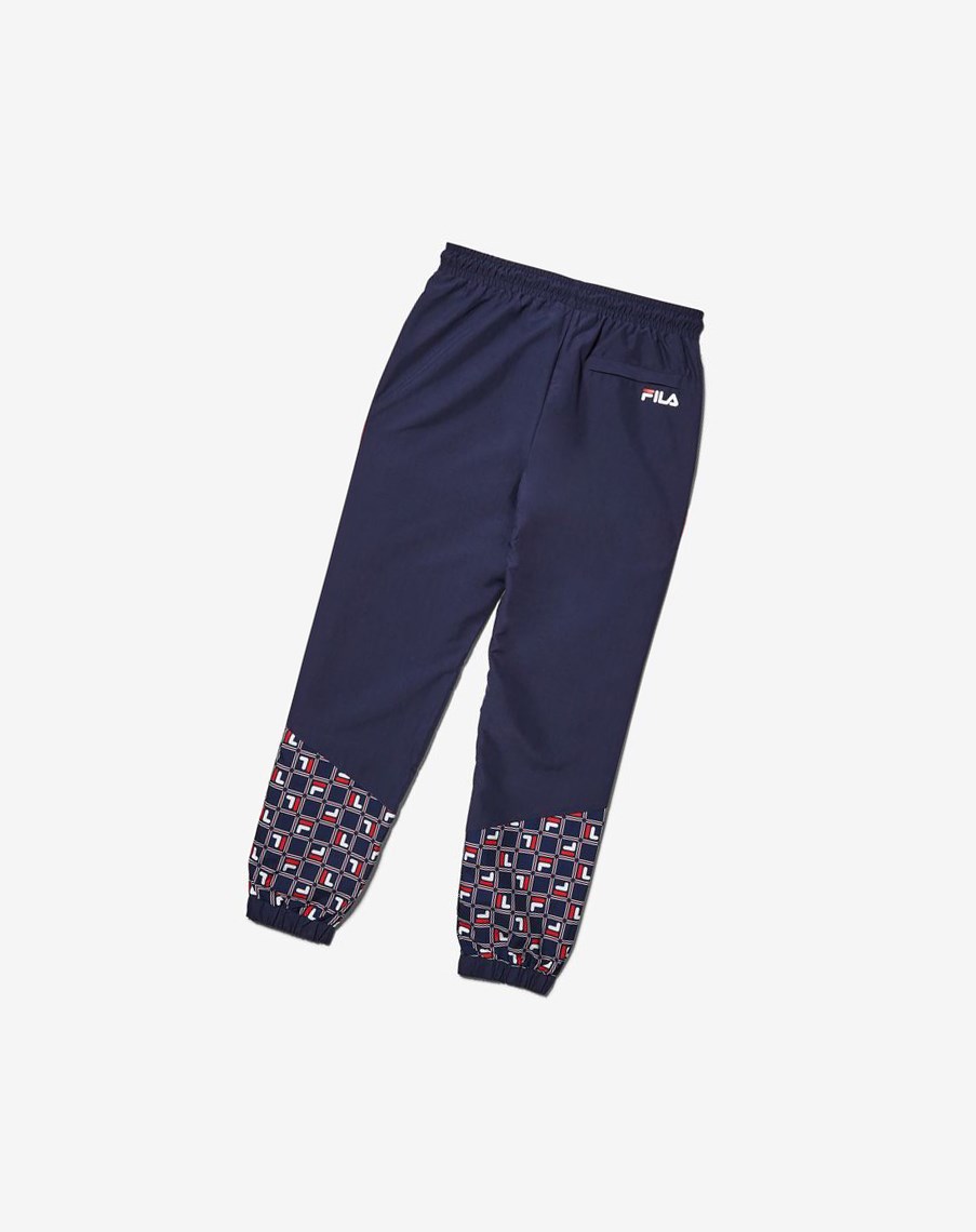 Fila Van Sant Pant Granatowe Czerwone Białe | MZVJY-5947