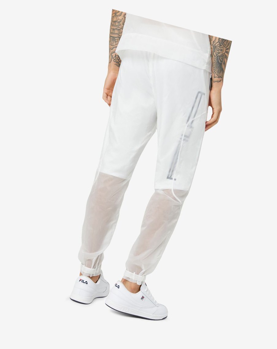 Fila Vega Wiatr Pant Białe Czarne | QERDN-0837