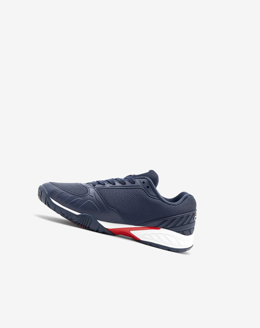 Fila Volley Zone Tenisa Shoes Granatowe Czerwone Białe | CMVDJ-3287