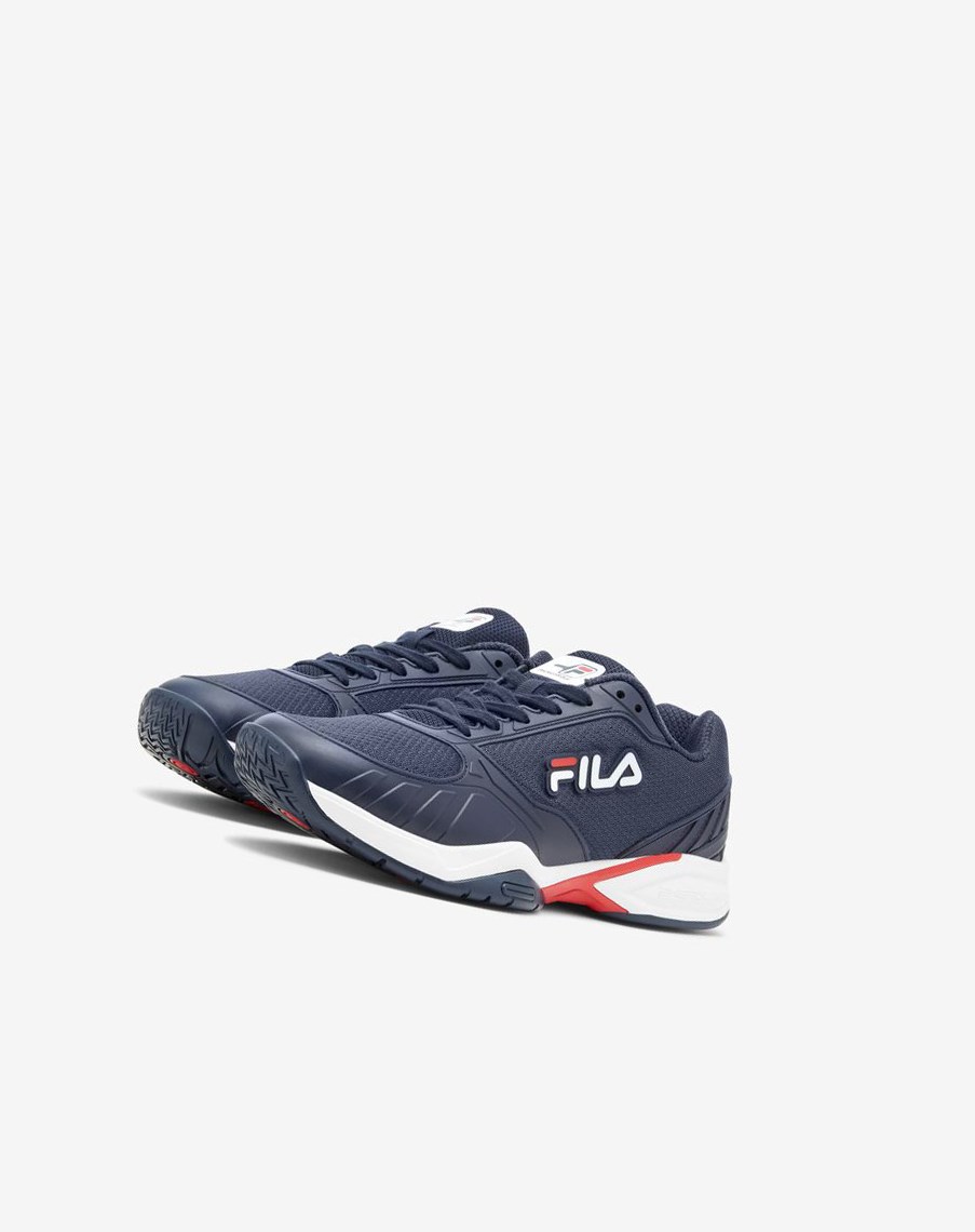 Fila Volley Zone Tenisa Shoes Granatowe Czerwone Białe | UEYTP-7386