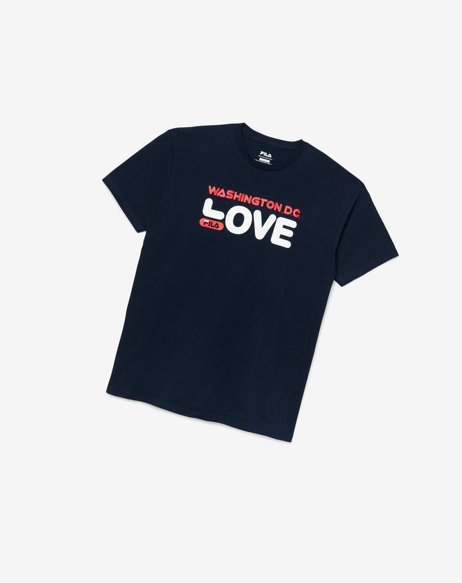 Fila Washington D.C. Love Tee 410 Peacoat | DVGTJ-9460