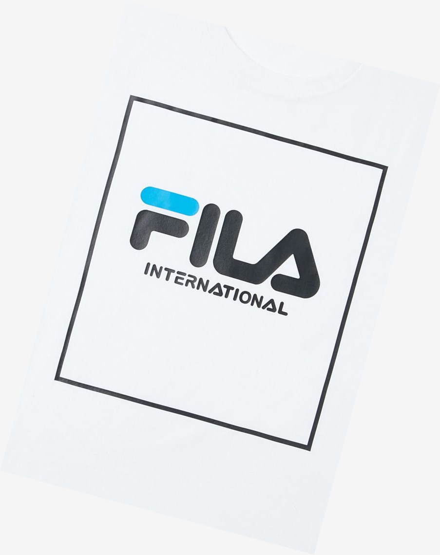 Fila Wes Tee Białe | BUXDQ-8572