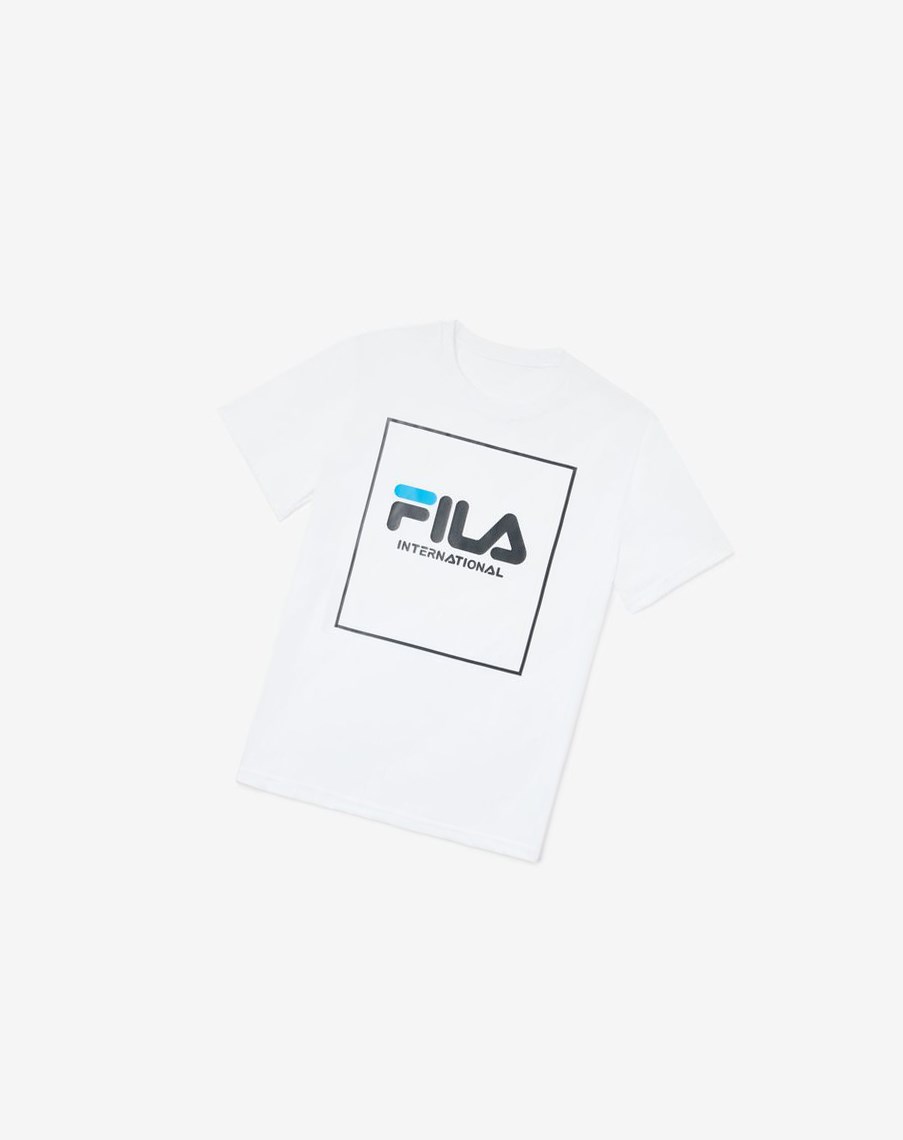 Fila Wes Tee Białe | BUXDQ-8572