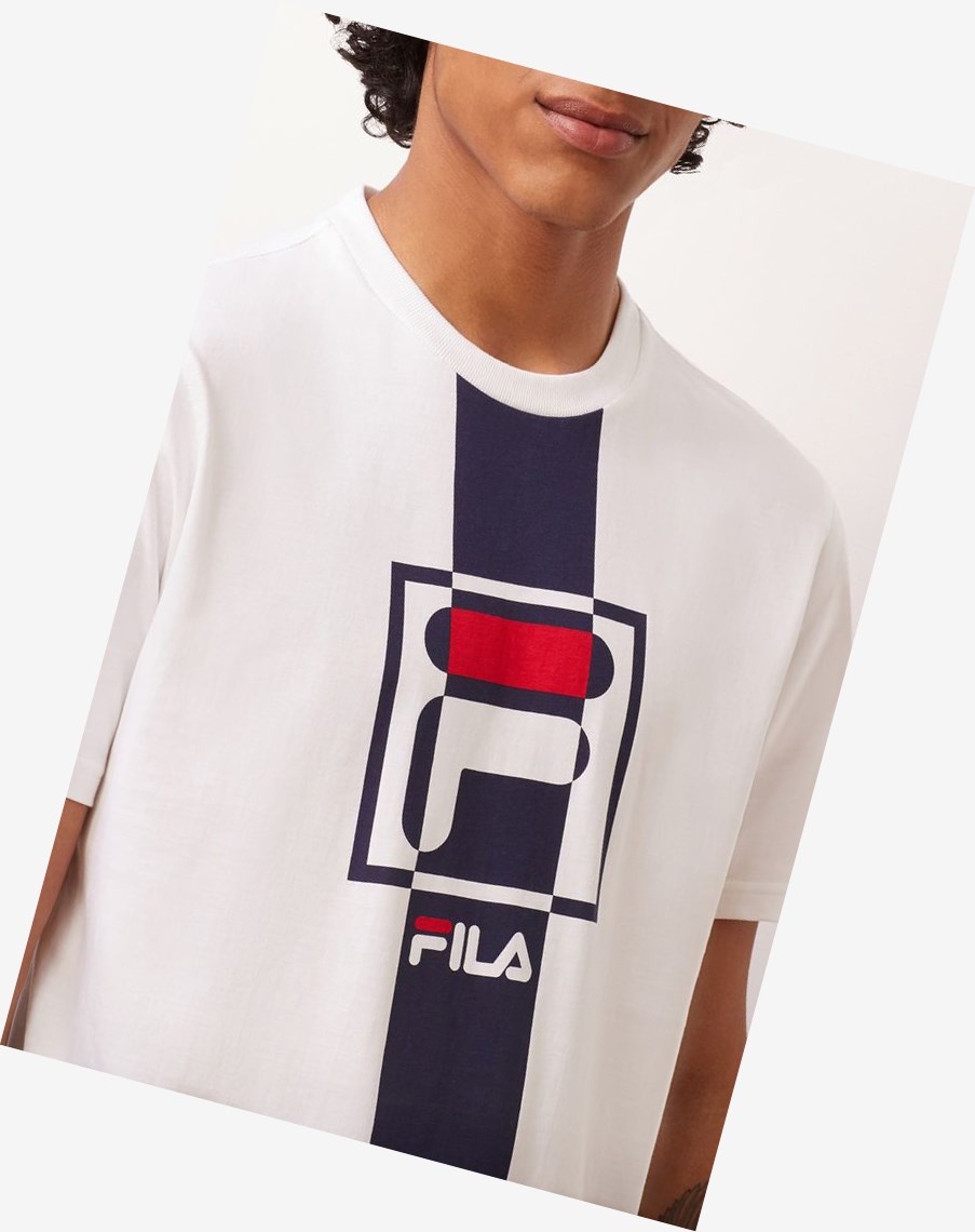 Fila Wes Tee Białe | YCZPS-9085