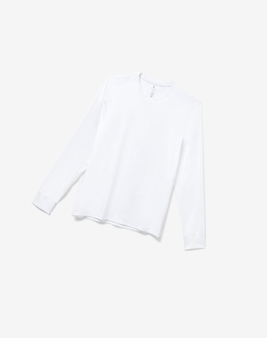 Fila White Line Long Sleeve Top Białe | FWHZJ-9821