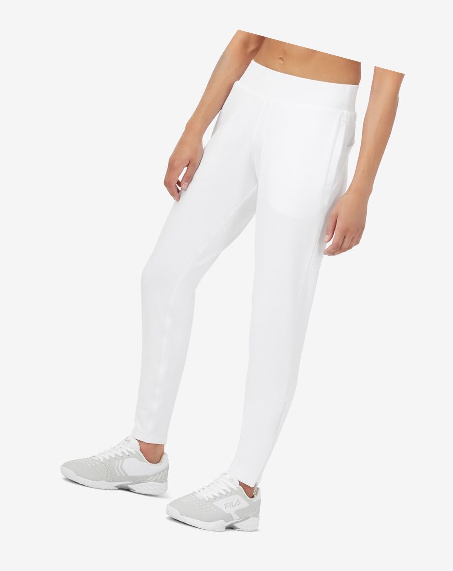 Fila White Line Pant Białe | XHMFS-7380