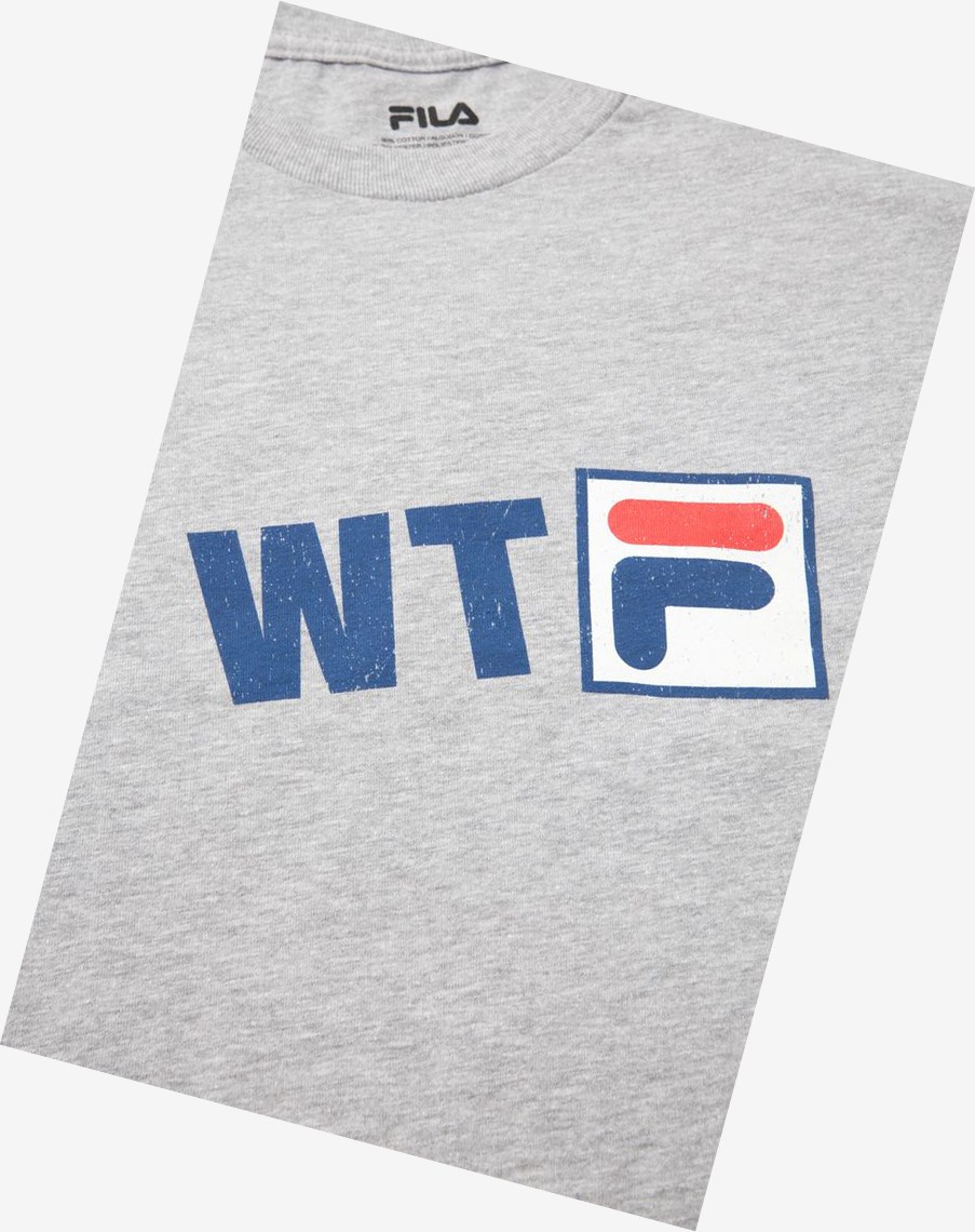 Fila Wtf T-shirt Szare | OAKWV-6428