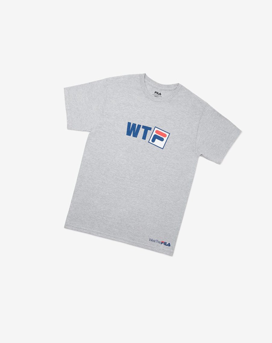 Fila Wtf T-shirt Szare | OAKWV-6428