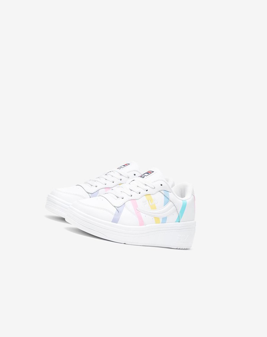 Fila Wx-100 Stripe Sneakers Białe Niebieskie | INLOA-3945