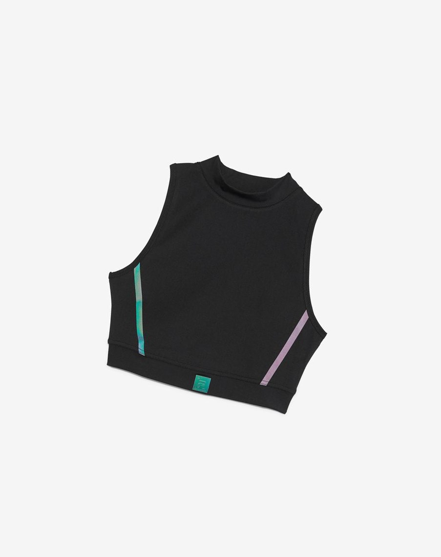 Fila Zola Crop Top Czarne | MYVOR-7516