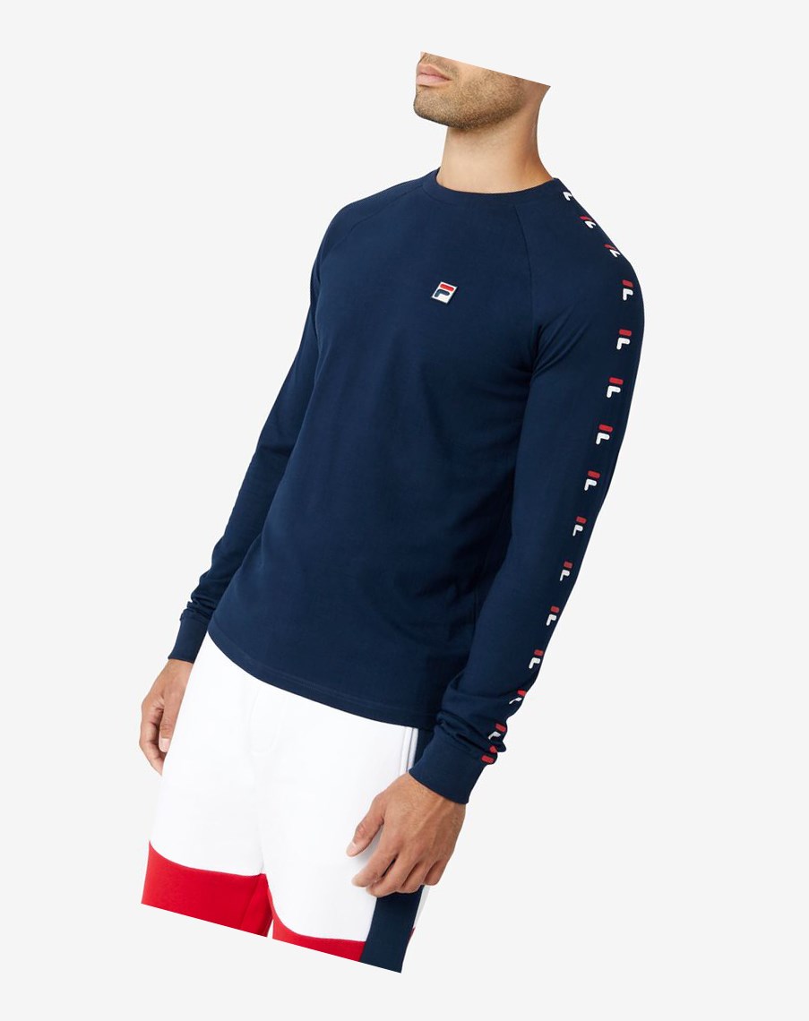 Fila Zubby Long Sleeve Tee Czerwone Białe | FVQLU-3184