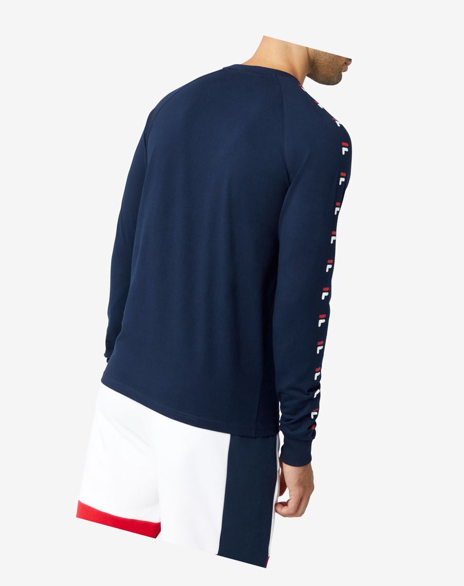 Fila Zubby Long Sleeve Tee Czerwone Białe | FVQLU-3184