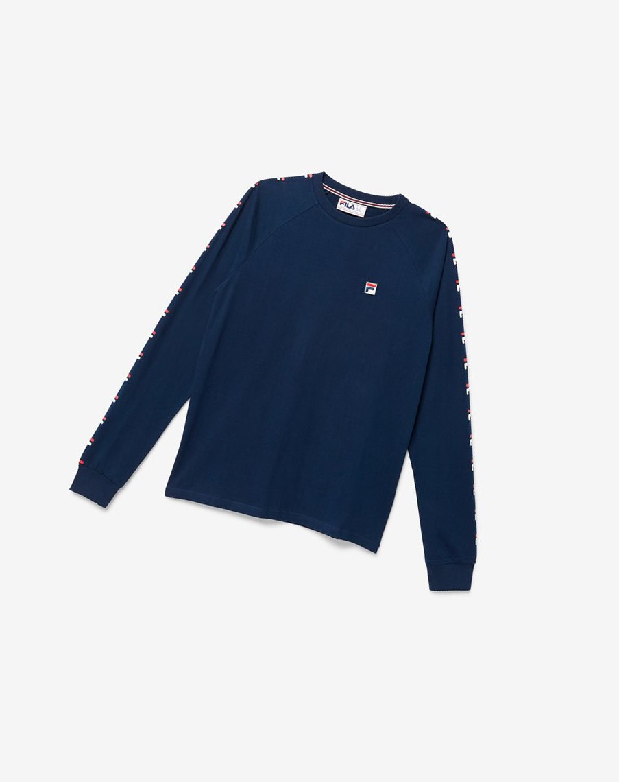 Fila Zubby Long Sleeve Tee Czerwone Białe | FVQLU-3184