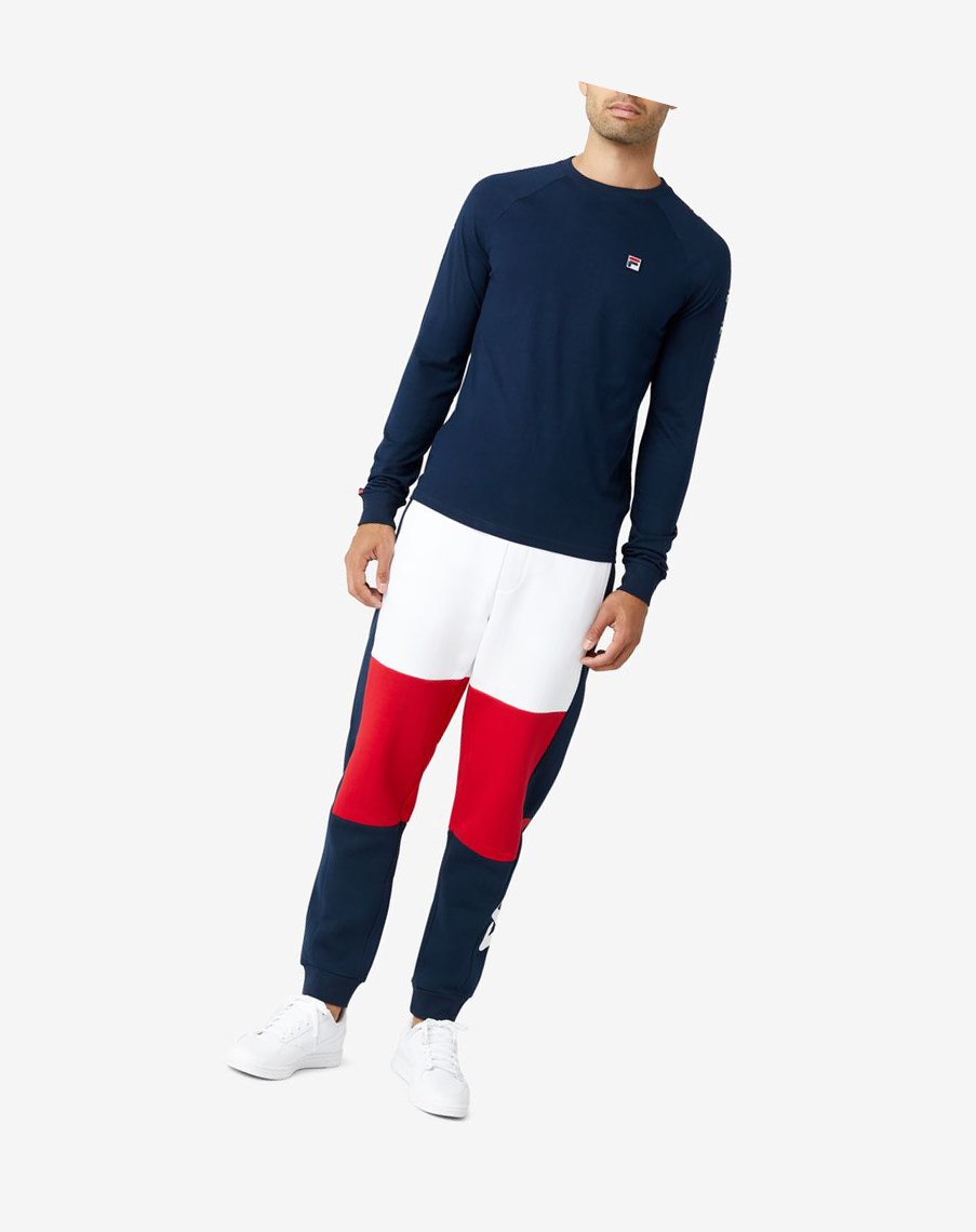 Fila Zubby Long Sleeve Tee Czerwone Białe | YURPF-8702