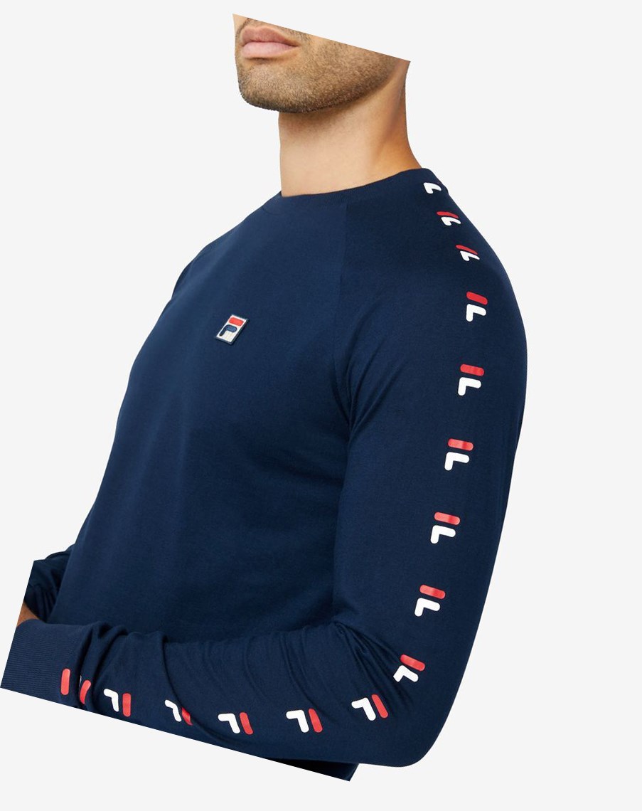 Fila Zubby Long Sleeve Tee Czerwone Białe | YURPF-8702