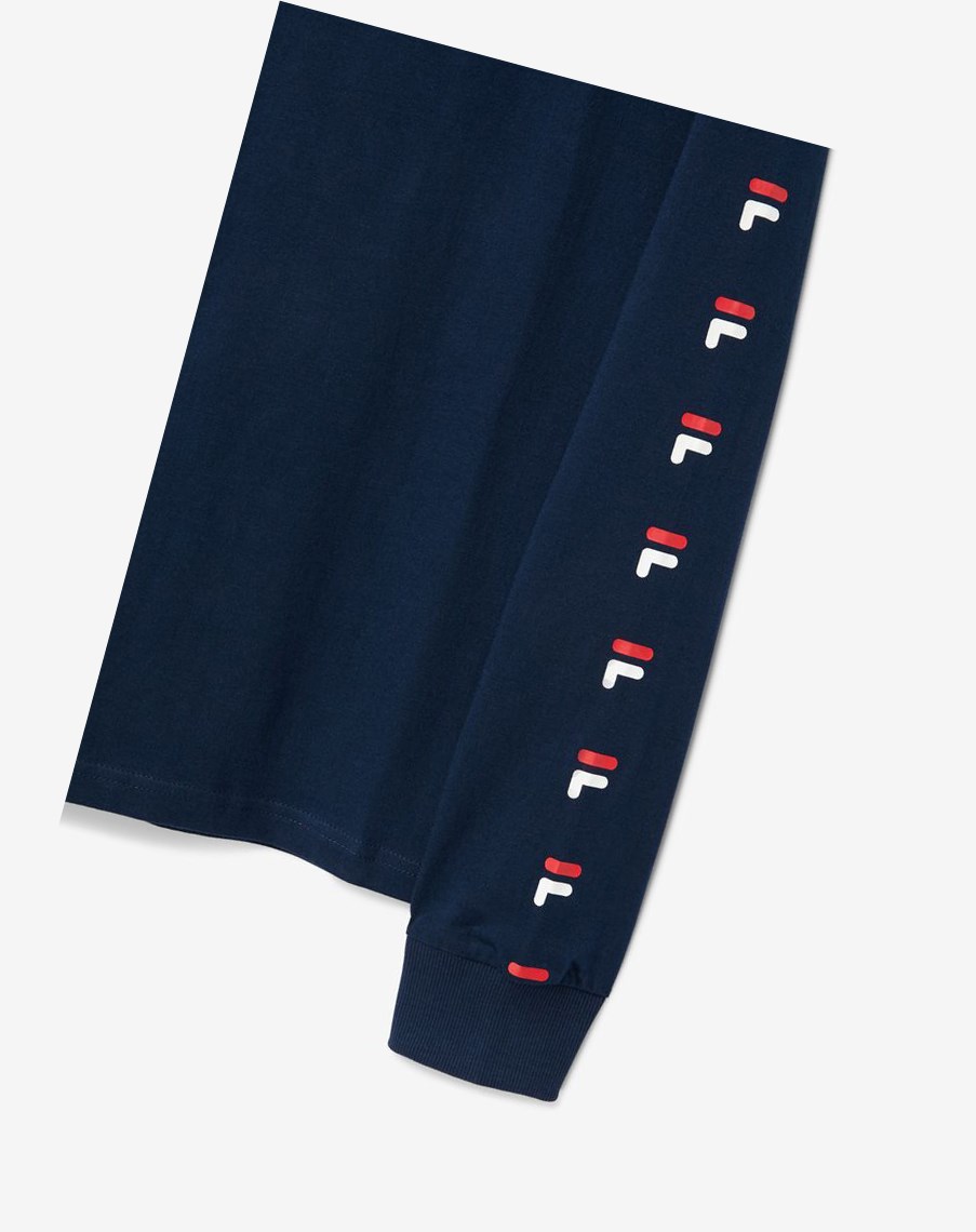 Fila Zubby Long Sleeve Tee Czerwone Białe | YURPF-8702